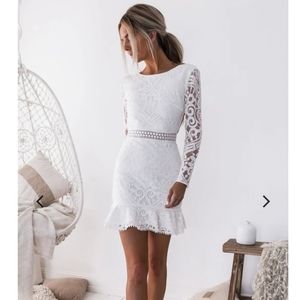 Chalk Gazelle - Twosisters The Label - MEDINDIE DRESS - WHITE SMALL